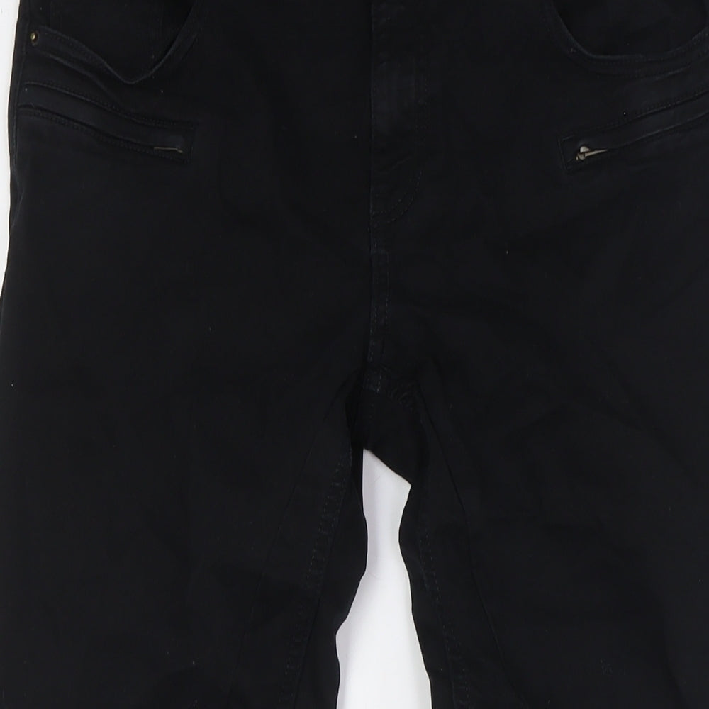 Zara Womens Black Cotton Skinny Jeans Size 12 L27 in Regular Button