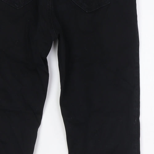 Zara Womens Black Cotton Skinny Jeans Size 12 L27 in Regular Button