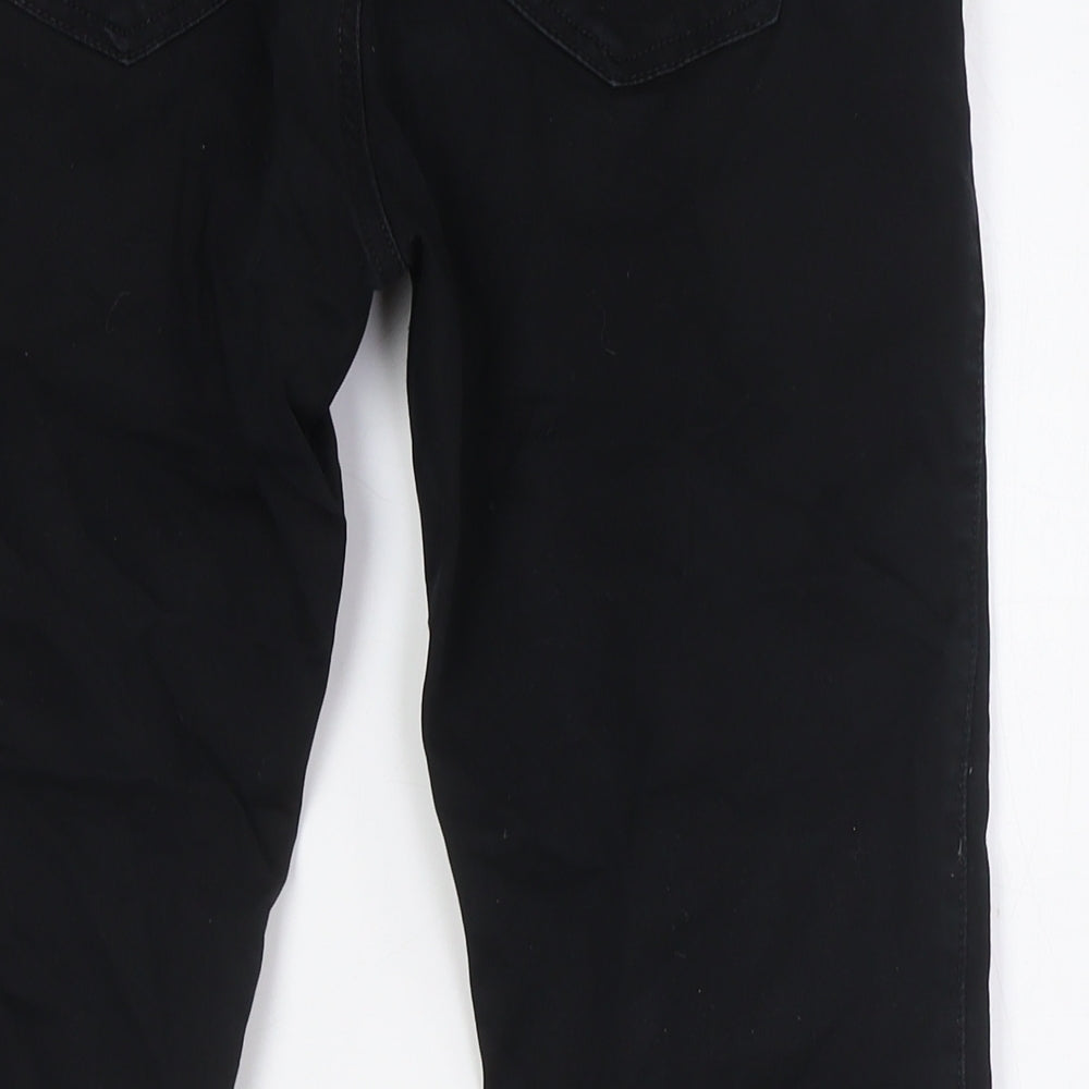 Zara Womens Black Cotton Skinny Jeans Size 12 L27 in Regular Button