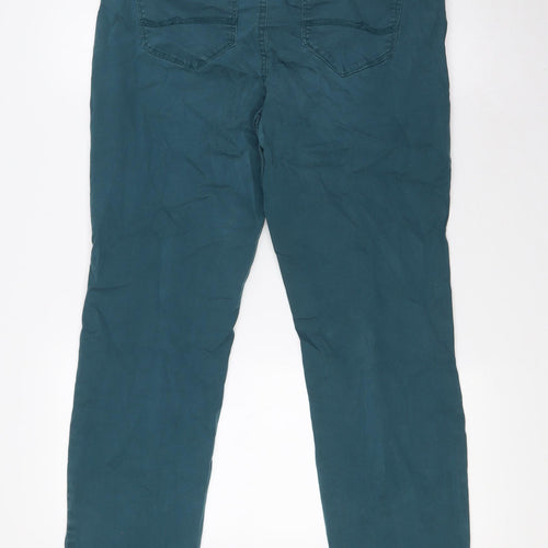 Yessica Womens Green Cotton Straight Jeans Size 12 L30 in Regular Button