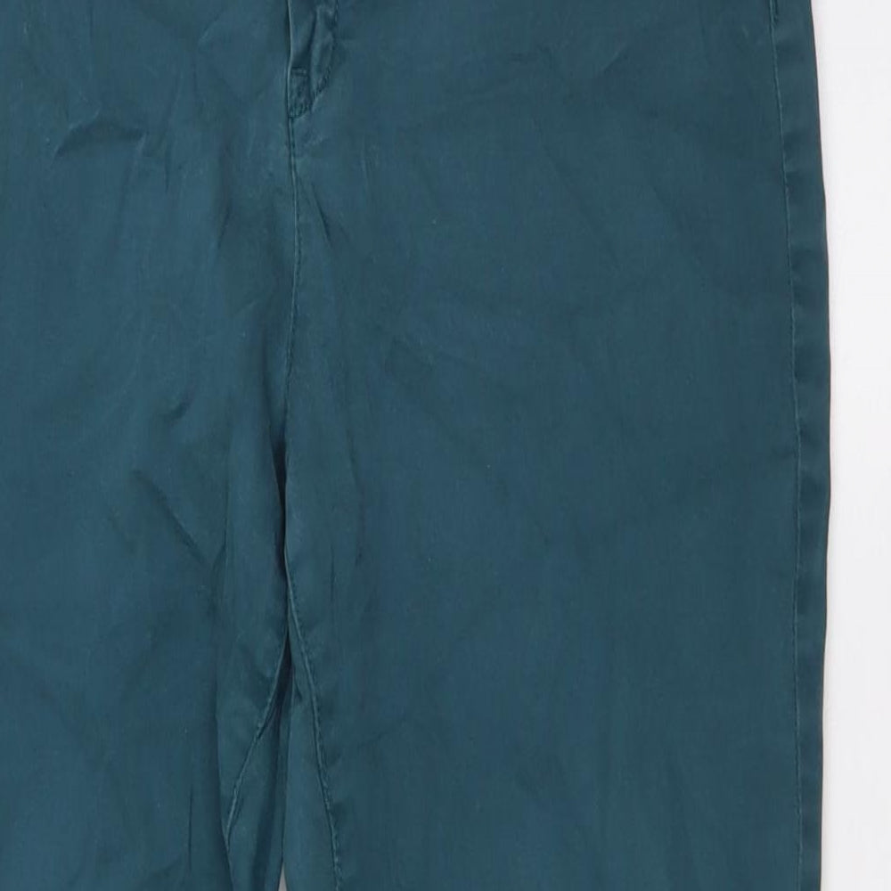 Yessica Womens Green Cotton Straight Jeans Size 12 L30 in Regular Button