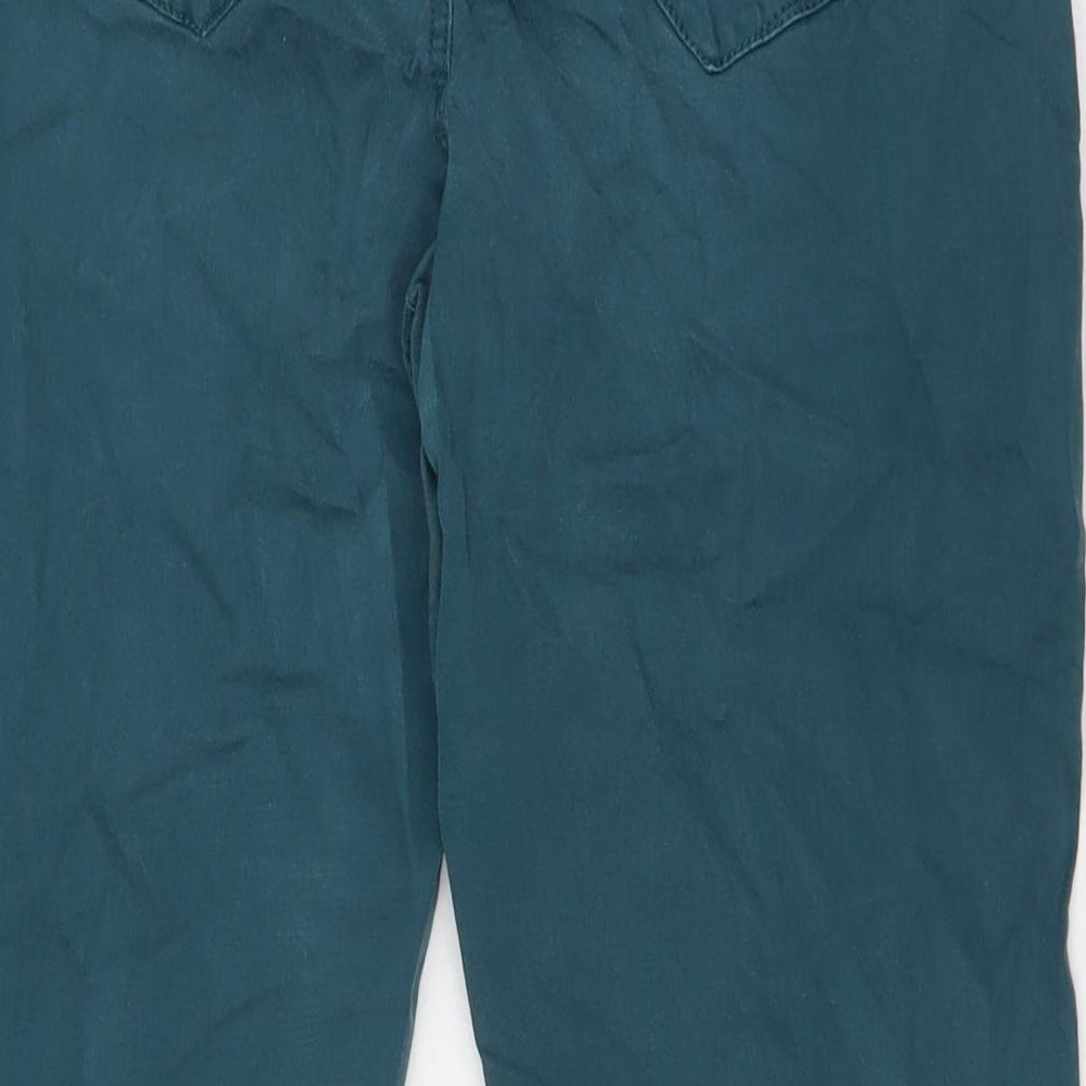 Yessica Womens Green Cotton Straight Jeans Size 12 L30 in Regular Button