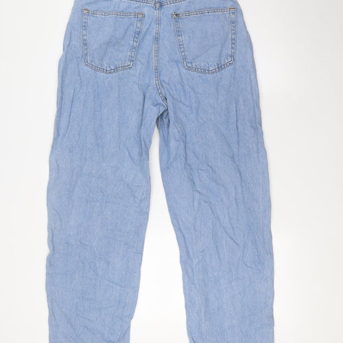 &Denim Womens Blue Cotton Mom Jeans Size 10 L32 in Regular Button