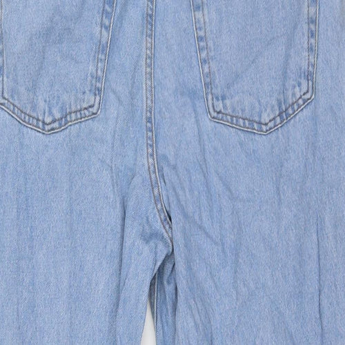 &Denim Womens Blue Cotton Mom Jeans Size 10 L32 in Regular Button