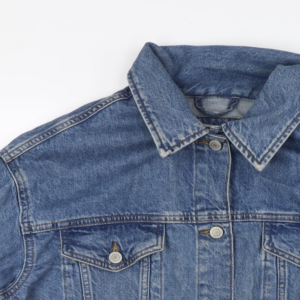 Per Una Womens Blue Jacket Size 14 Button