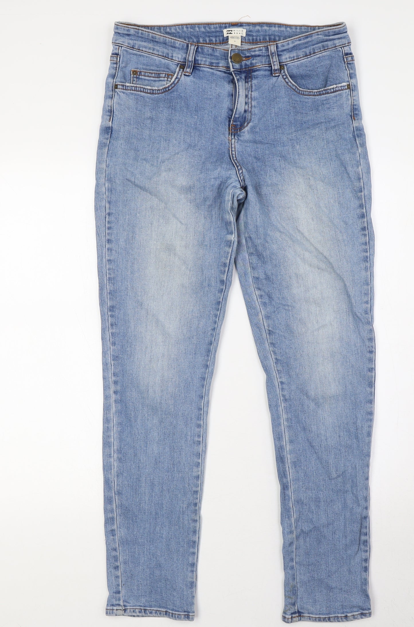 Billabong Mens Blue Cotton Straight Jeans Size 30 in L29 in Regular Button