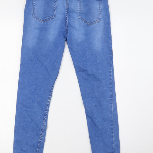 Denim Co Girls Blue Cotton Skinny Jeans Size 11-12 Years L26 in Regular Button