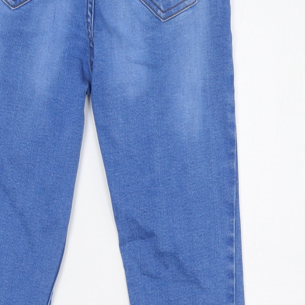 Denim Co Girls Blue Cotton Skinny Jeans Size 11-12 Years L26 in Regular Button
