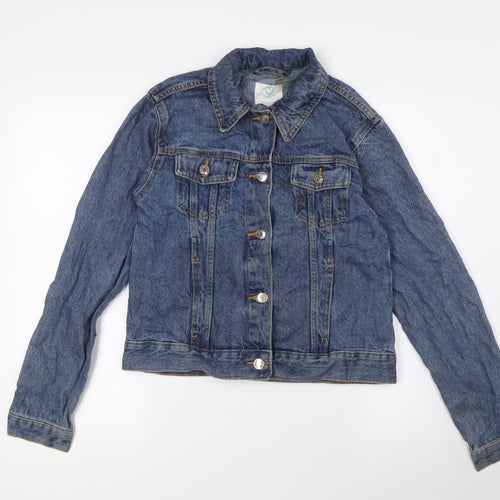 Primark Womens Blue Jacket Size 6 Button