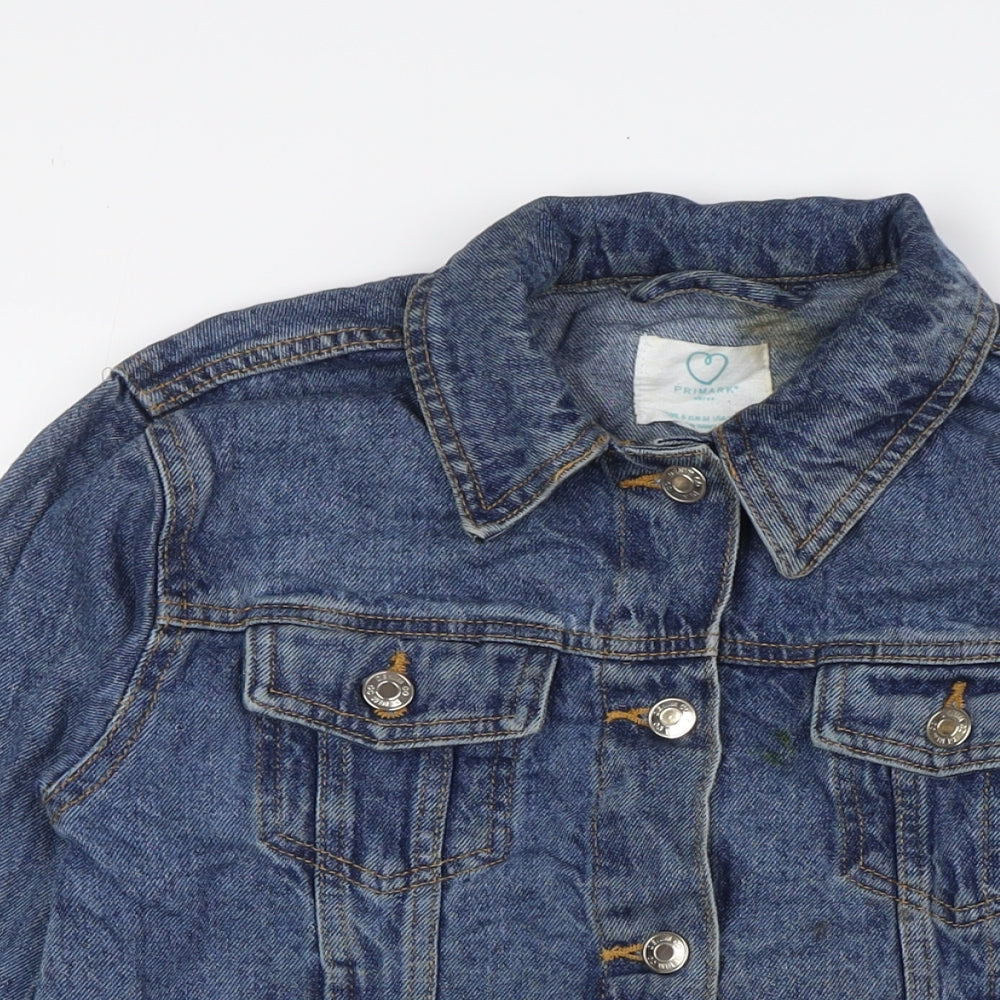 Primark Womens Blue Jacket Size 6 Button