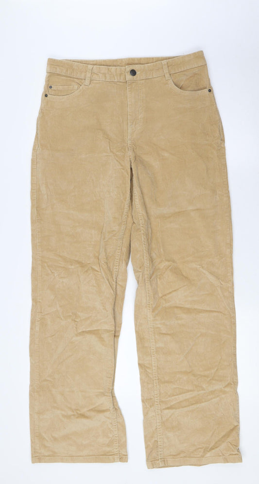 Noisy may Mens Beige Cotton Trousers Size 32 in L31 in Regular Button