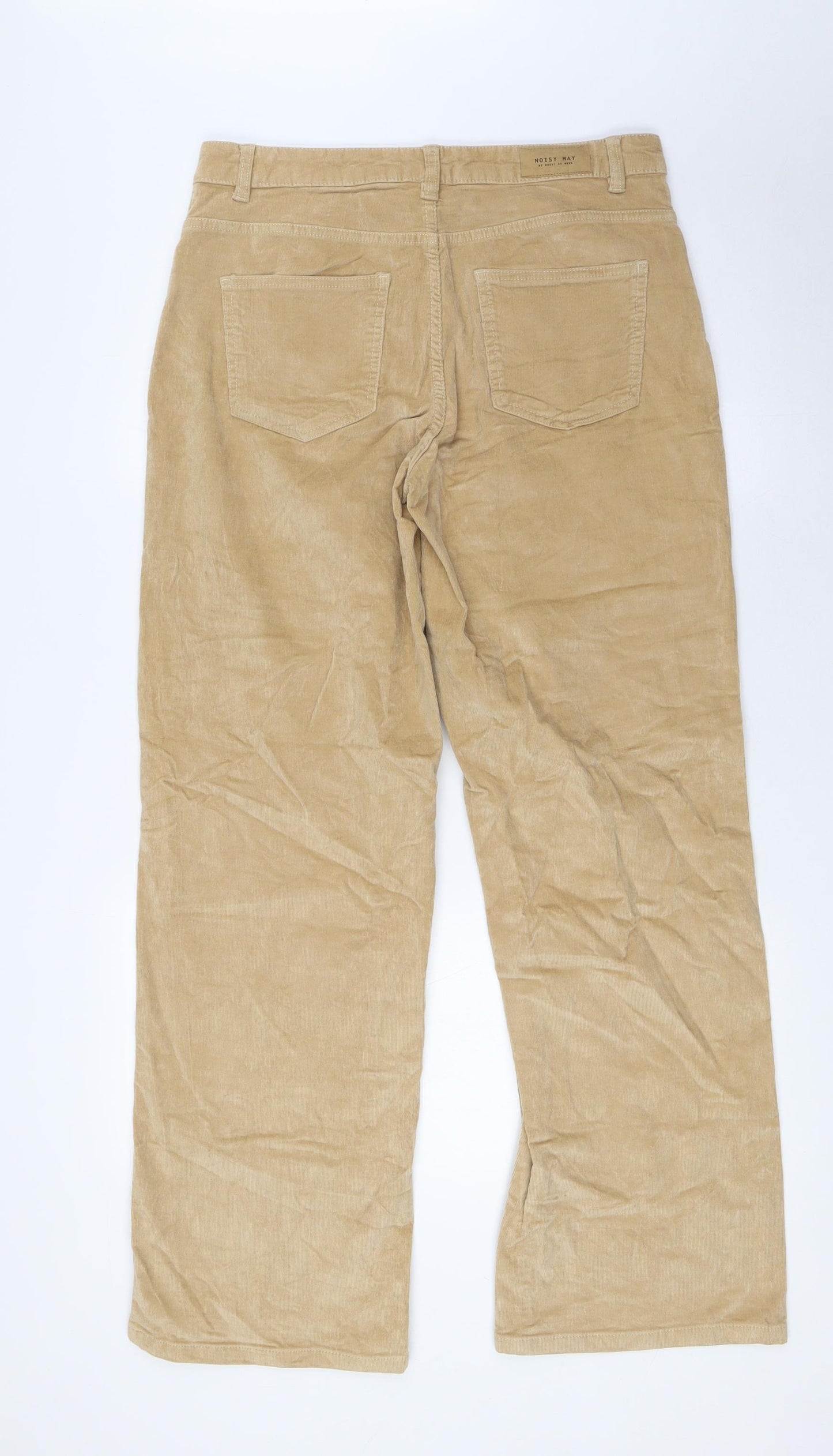 Noisy may Mens Beige Cotton Trousers Size 32 in L31 in Regular Button