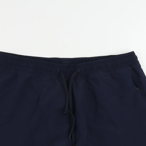 GOODMOVE Womens Blue Polyester Athletic Shorts Size 8 L3 in Regular Drawstring - Elastic Waist