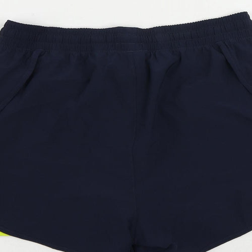 GOODMOVE Womens Blue Polyester Athletic Shorts Size 8 L3 in Regular Drawstring - Elastic Waist