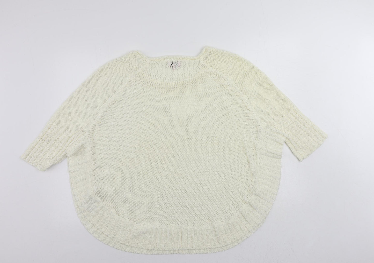 Phase Eight Womens Ivory Round Neck Acrylic Pullover Jumper Size 12