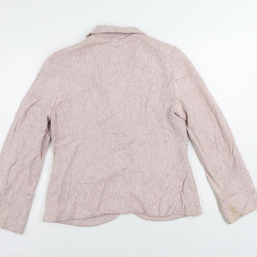 Artigiano Womens Pink Jacket Blazer Size 12 Button