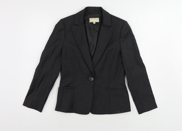 G2000 Womens Grey Striped Jacket Blazer Size XS Button