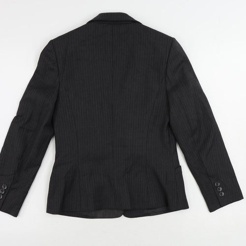 G2000 Womens Grey Striped Jacket Blazer Size XS Button
