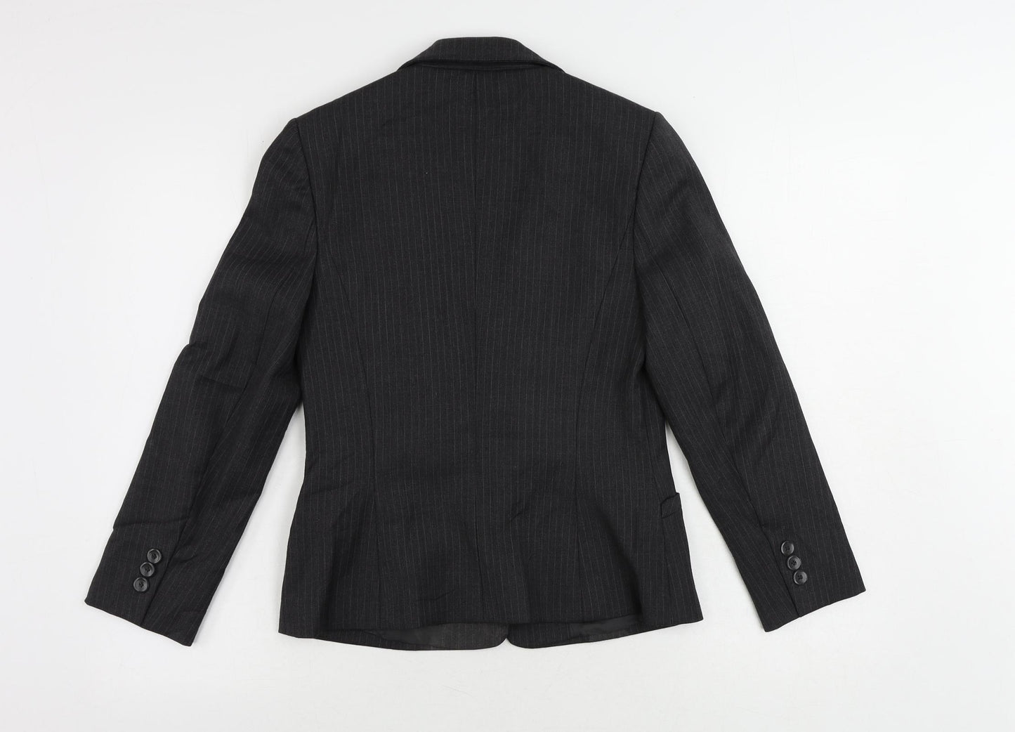 G2000 Womens Grey Striped Jacket Blazer Size XS Button