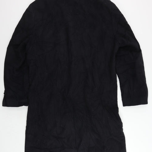 Marks and Spencer Mens Blue Overcoat Coat Size M Button
