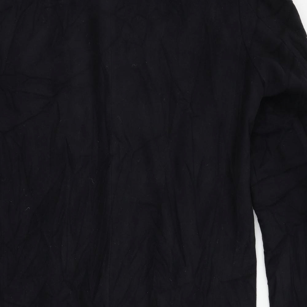 Marks and Spencer Mens Blue Overcoat Coat Size M Button