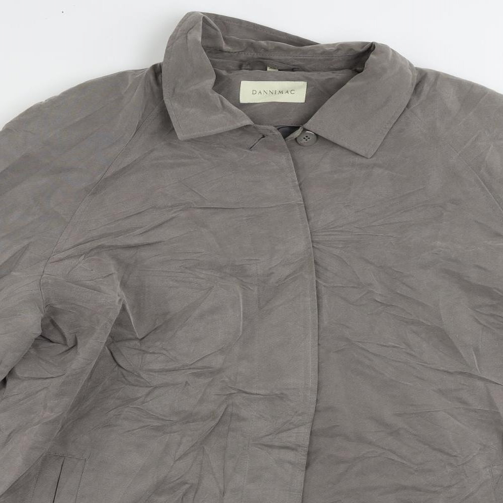 Dannimac Womens Grey Overcoat Coat Size XL Button - Vintage