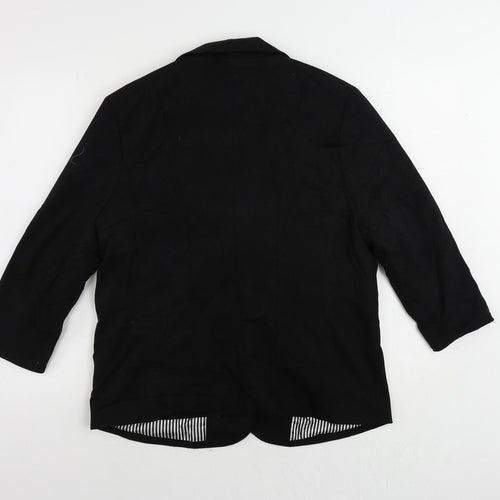 Klass Womens Black Jacket Blazer Size 16 Button