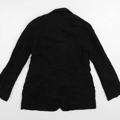 Jaeger Womens Black Jacket Blazer Size 10 Button