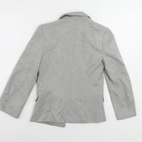 New Look Womens Grey Jacket Blazer Size 6 - Open
