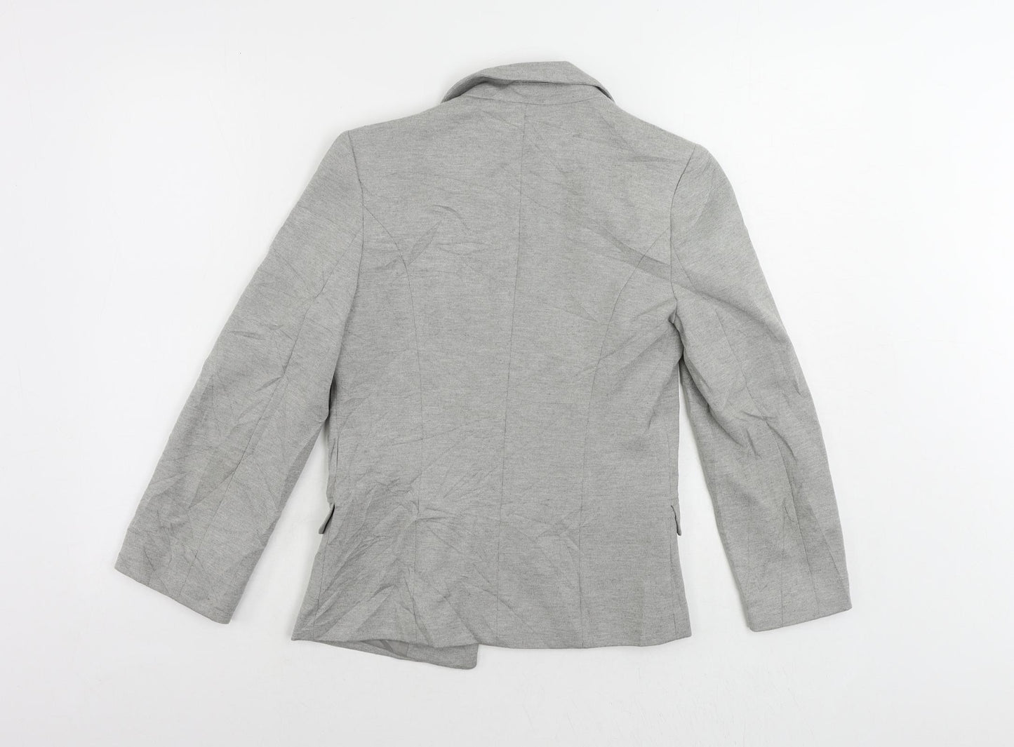 New Look Womens Grey Jacket Blazer Size 6 - Open