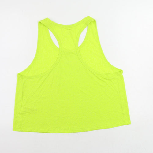 GOODMOVE Womens Green Polyester Pullover Tank Size 18 Scoop Neck Pullover - Gym Running Yoga Workout