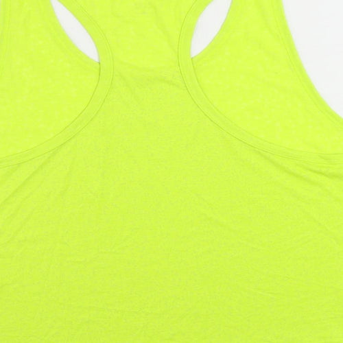 GOODMOVE Womens Green Polyester Pullover Tank Size 18 Scoop Neck Pullover - Gym Running Yoga Workout