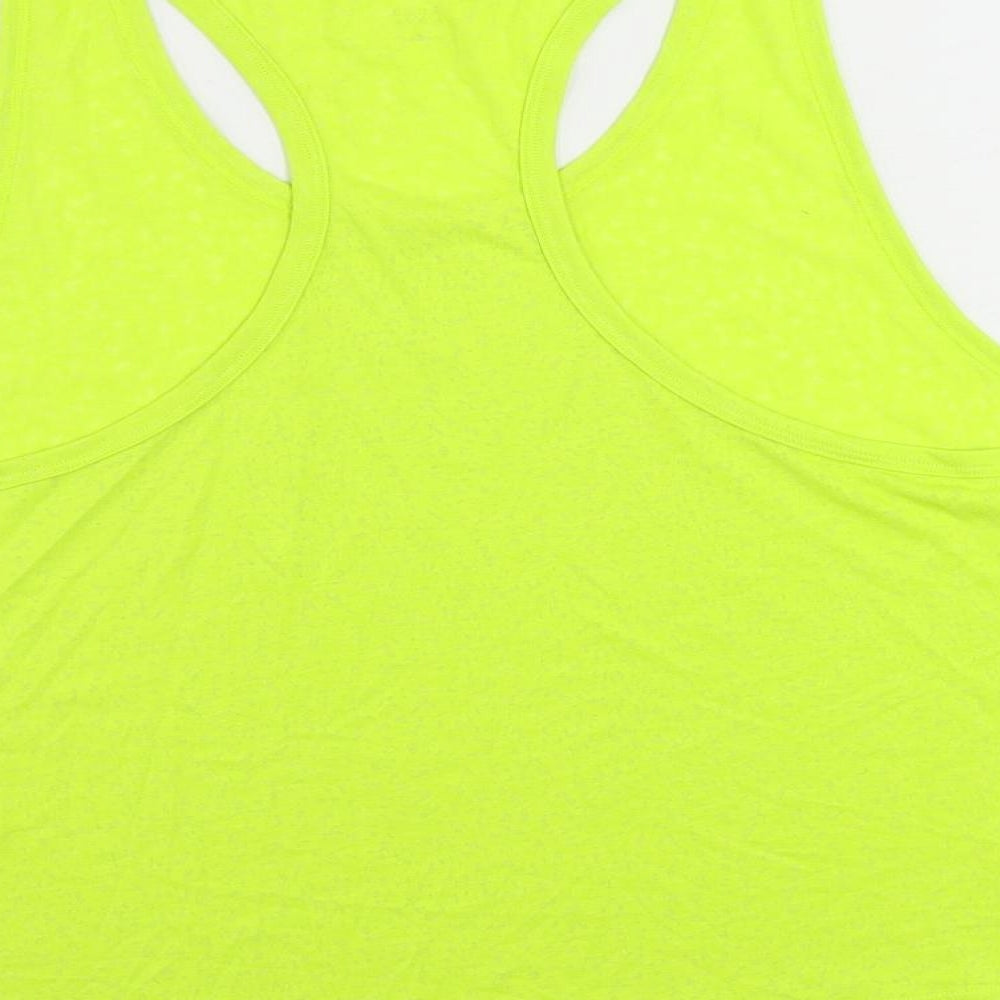 GOODMOVE Womens Green Polyester Pullover Tank Size 18 Scoop Neck Pullover - Gym Running Yoga Workout