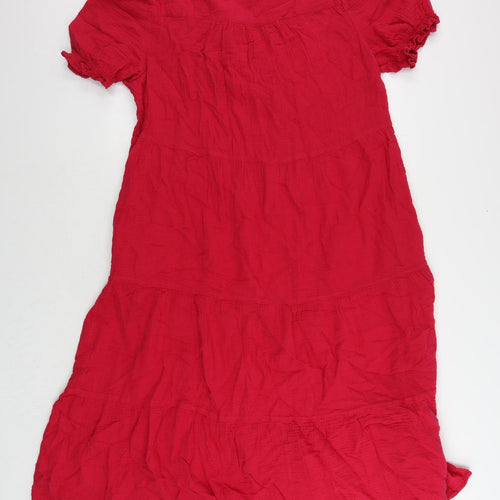 Per Una Womens Pink Cotton A-Line Size 12 V-Neck Pullover