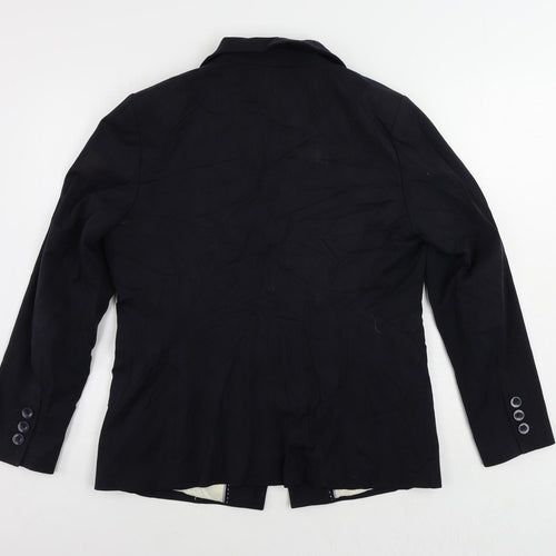 Marks and Spencer Womens Blue Jacket Blazer Size 16 Button