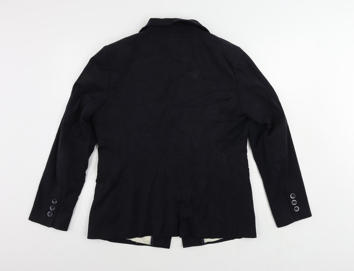 Marks and Spencer Womens Blue Jacket Blazer Size 16 Button
