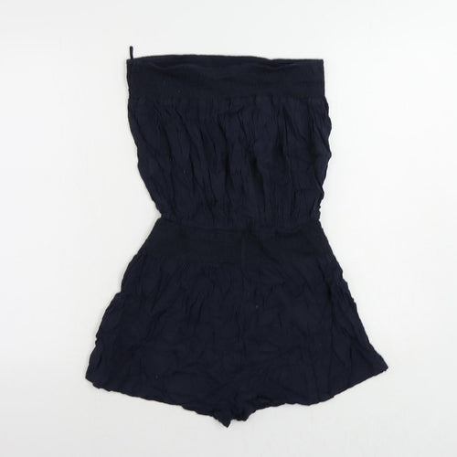 NEXT Womens Blue Viscose Playsuit One-Piece Size 10 - Elastic Waist