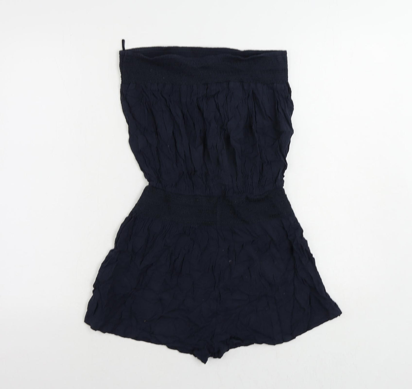 NEXT Womens Blue Viscose Playsuit One-Piece Size 10 - Elastic Waist