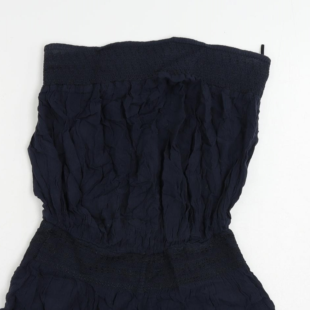 NEXT Womens Blue Viscose Playsuit One-Piece Size 10 - Elastic Waist