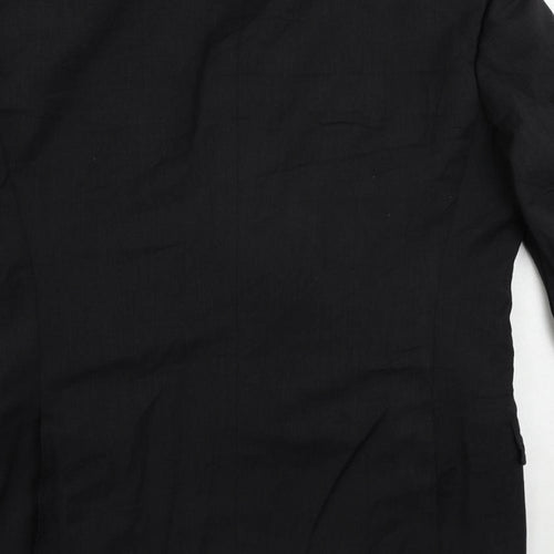Super 110 Suit Supply Mens Black Wool Jacket Suit Jacket Size 36 Regular
