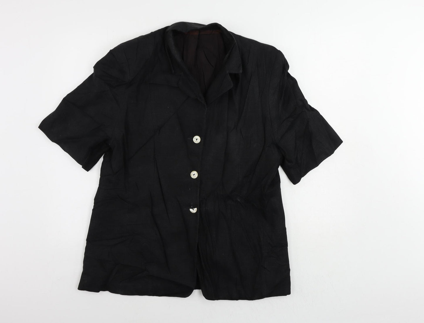 Libra Womens Black Jacket Blazer Size 16 Button