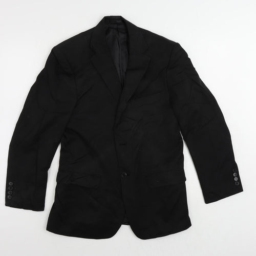Burton Mens Black Polyester Jacket Suit Jacket Size 36 Regular