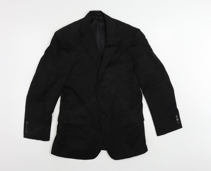 Burton Mens Black Polyester Jacket Suit Jacket Size 36 Regular