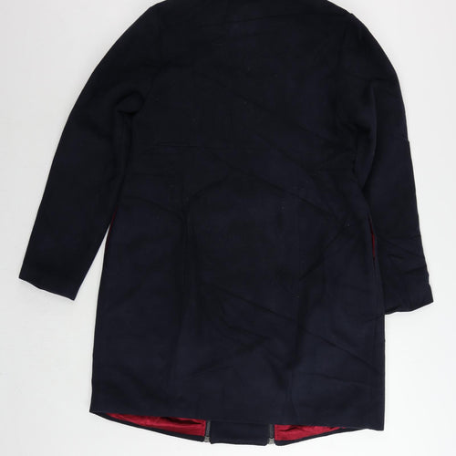 JoJo Maman Bébé Womens Blue Overcoat Coat Size 10 Zip