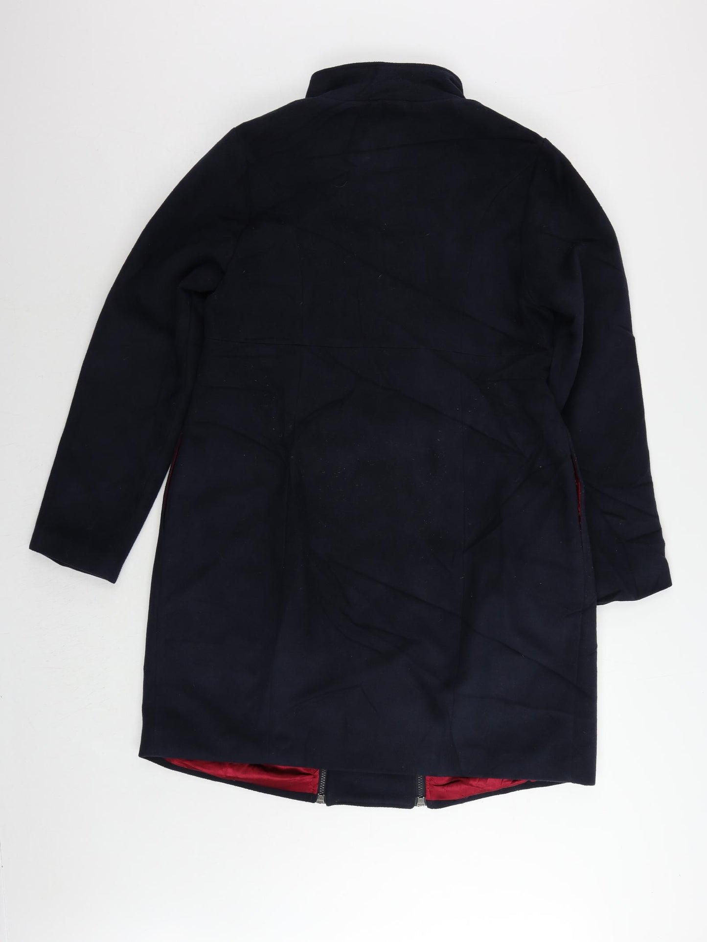 JoJo Maman Bébé Womens Blue Overcoat Coat Size 10 Zip