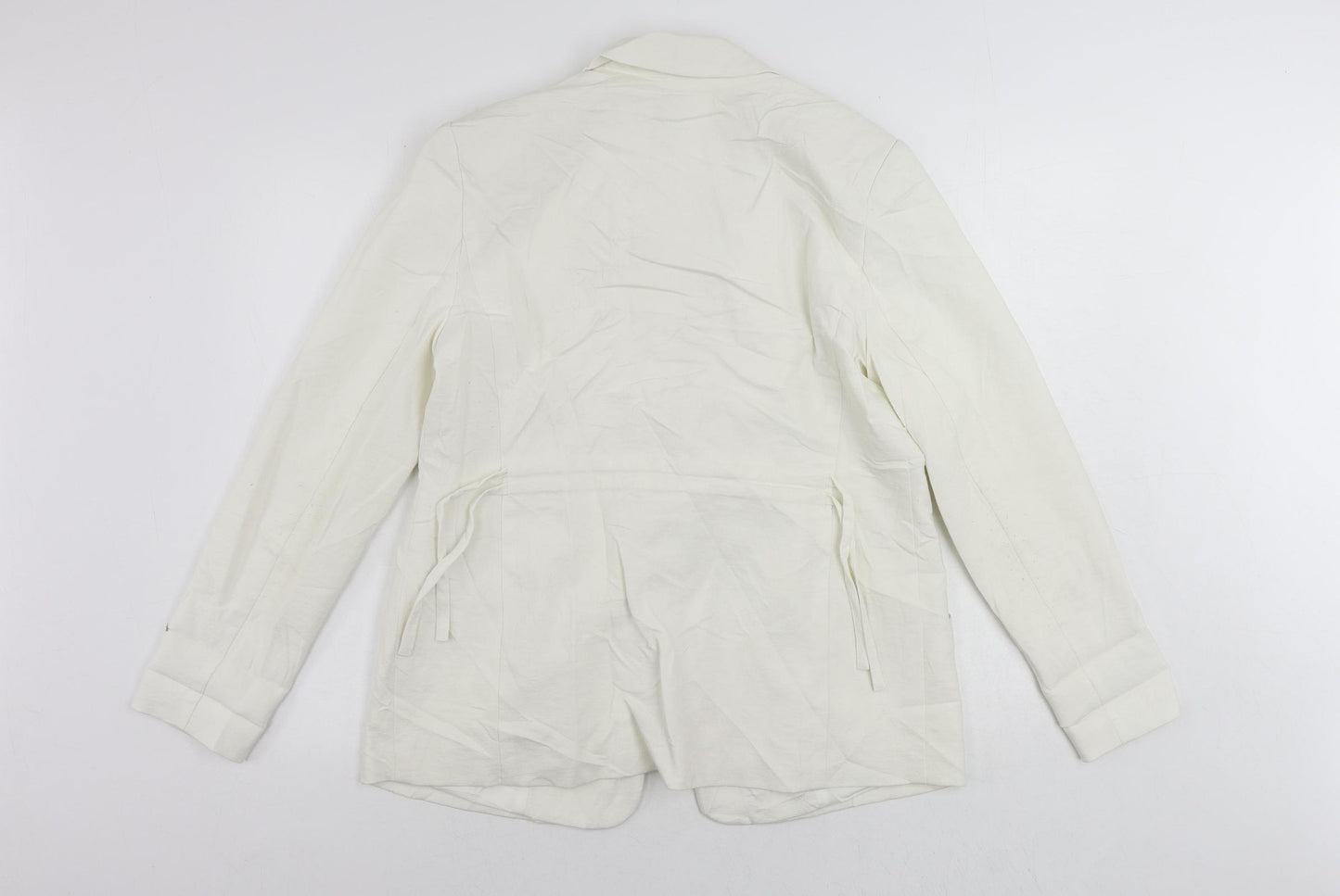 Mint Velvet Womens White Jacket Blazer Size 12 Button