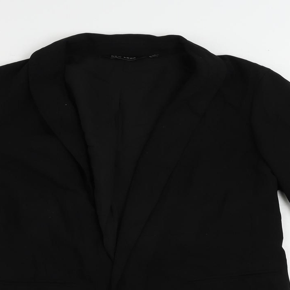 New Look Womens Black Jacket Blazer Size 10 - Open