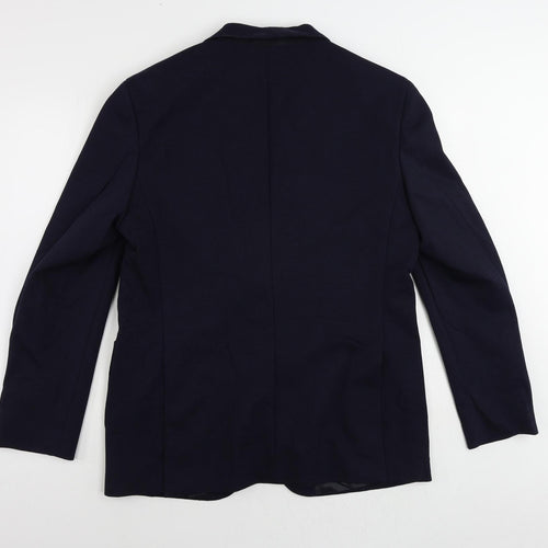Marks and Spencer Mens Blue Polyamide Jacket Suit Jacket Size 42 Regular