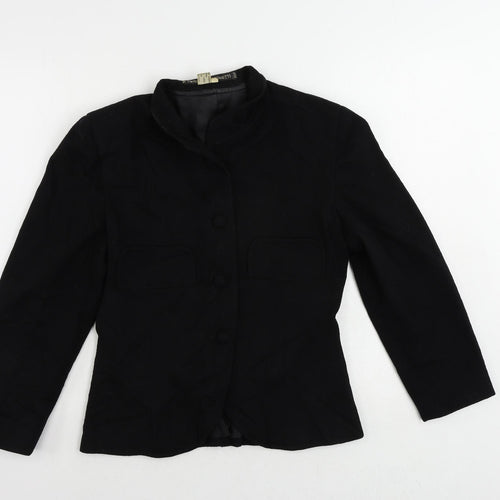 Umberto Ginocchirtti Womens Black Jacket Size 10 Button - Vintage