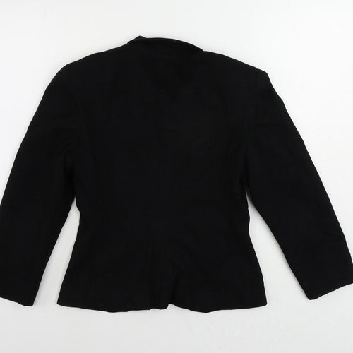 Umberto Ginocchirtti Womens Black Jacket Size 10 Button - Vintage